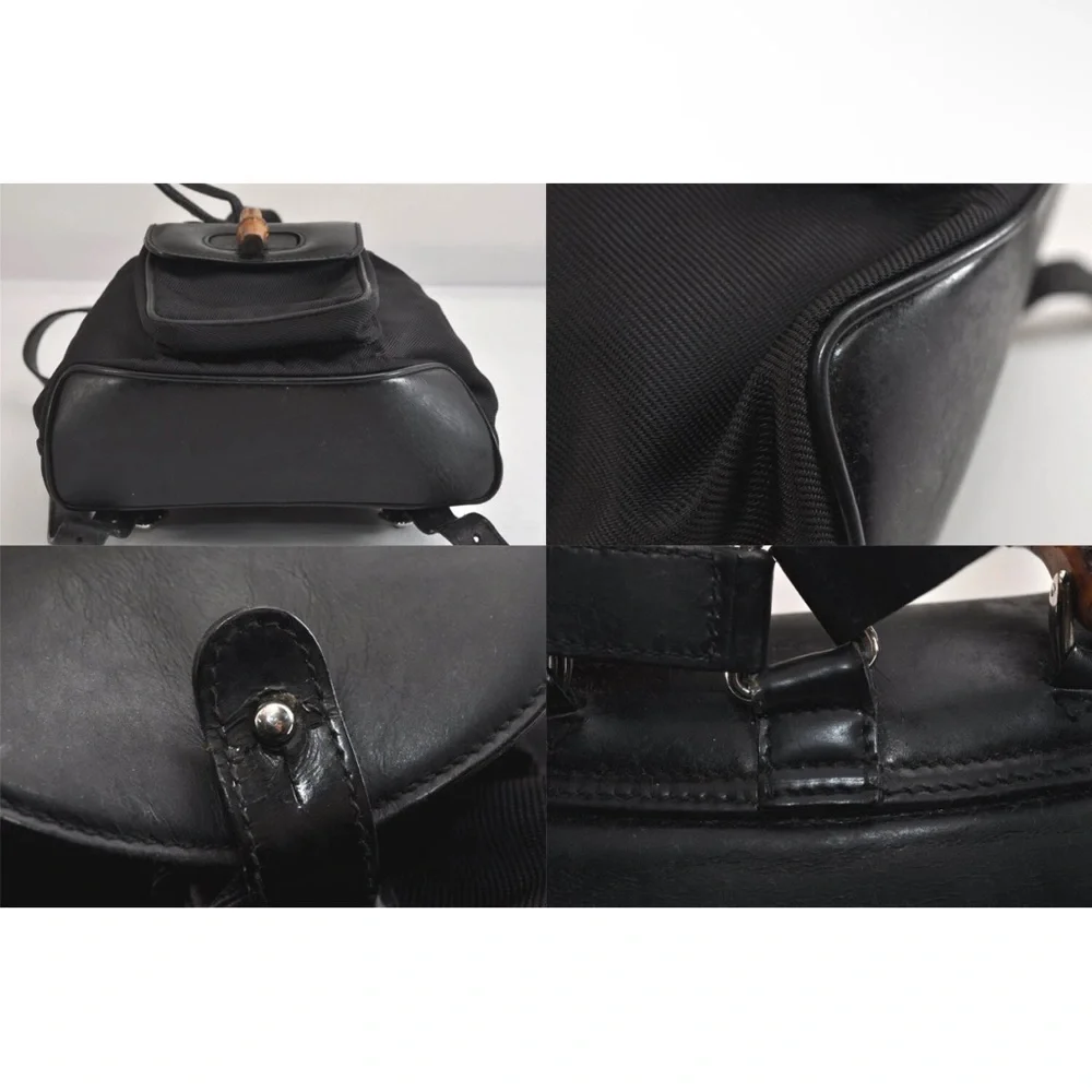 Gucci Black Backpack with Bamboo Handle Mini - Picture 7 of 10